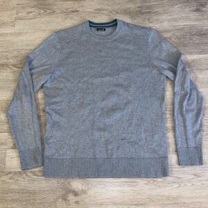 SmartWool Men's Heather Gray Sweater Sparwood Crew Merino Wool Blend Large